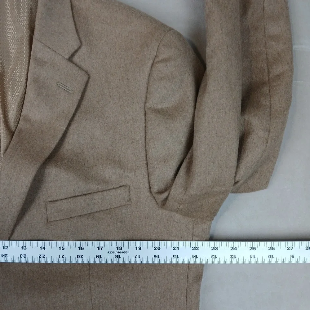 Tasso Elba Lanificio Campore 44R Mens Sport Coat‎ Jacket Blazer Camel Hair